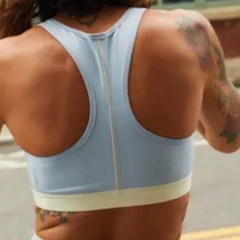 Free People Movement Move Me Yoga Sports Bra Large Blue - Picture 7 of 8